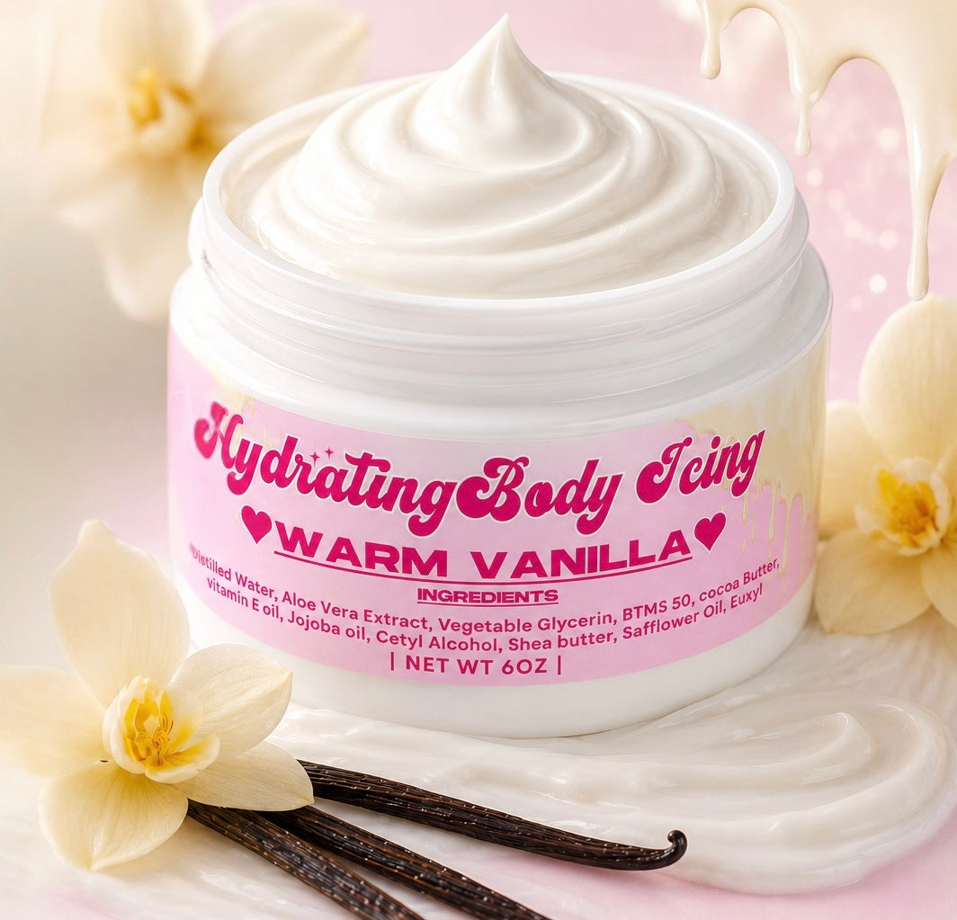 Warm vanilla hydrating Body Icing